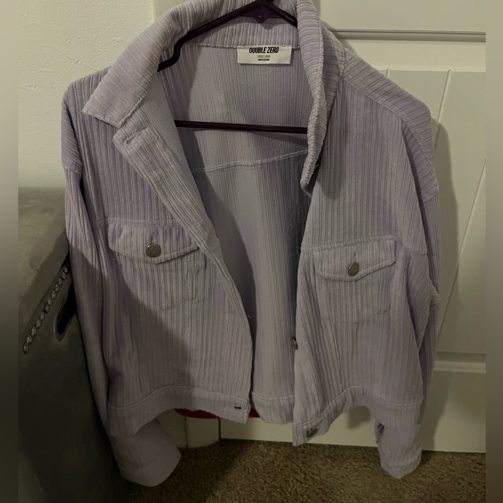 purple corduroy jacket
